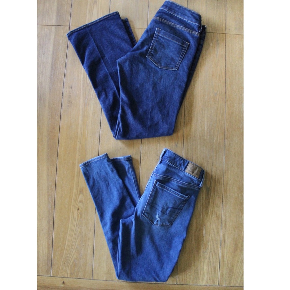 Women’s (2) Jean Bundle Lot 4 Short Petite New York & Company AE Preowned